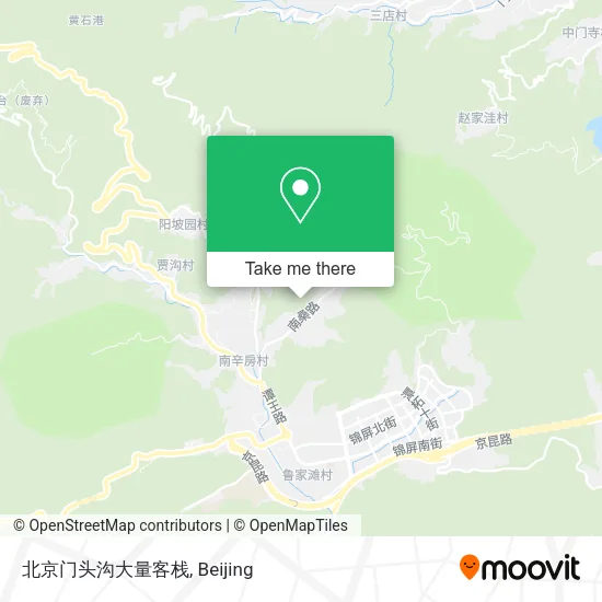 北京门头沟大量客栈 map