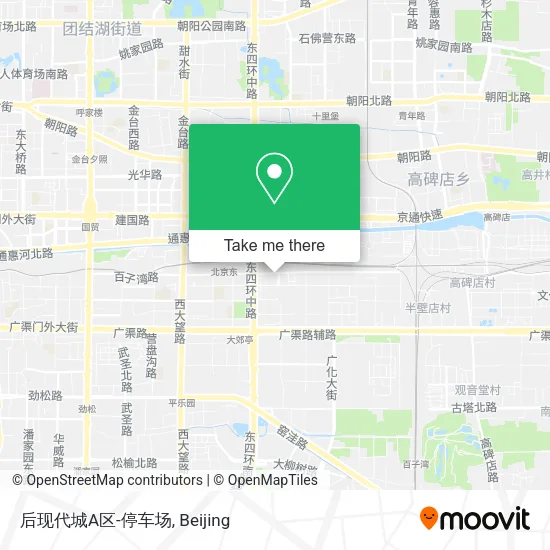 后现代城A区-停车场 map