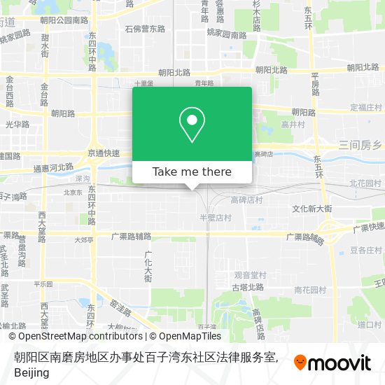 朝阳区南磨房地区办事处百子湾东社区法律服务室 map