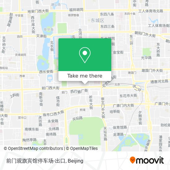 前门观旗宾馆停车场-出口 map