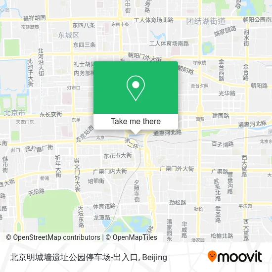 北京明城墙遗址公园停车场-出入口 map