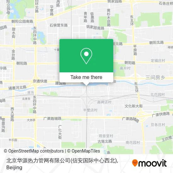 北京华源热力管网有限公司(信安国际中心西北) map