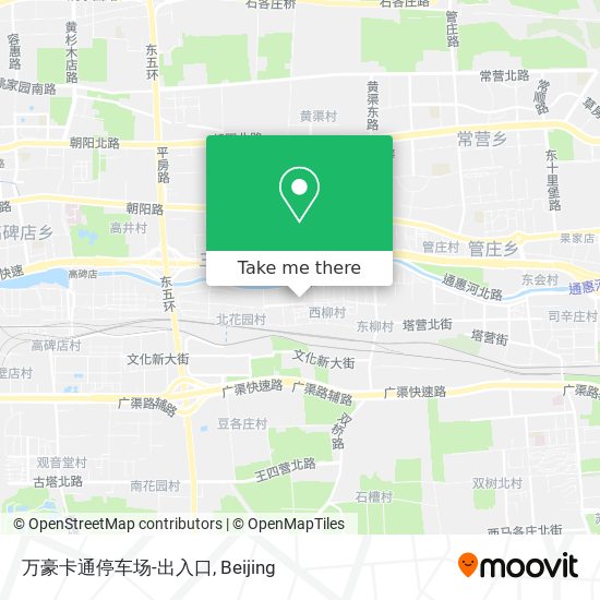 万豪卡通停车场-出入口 map