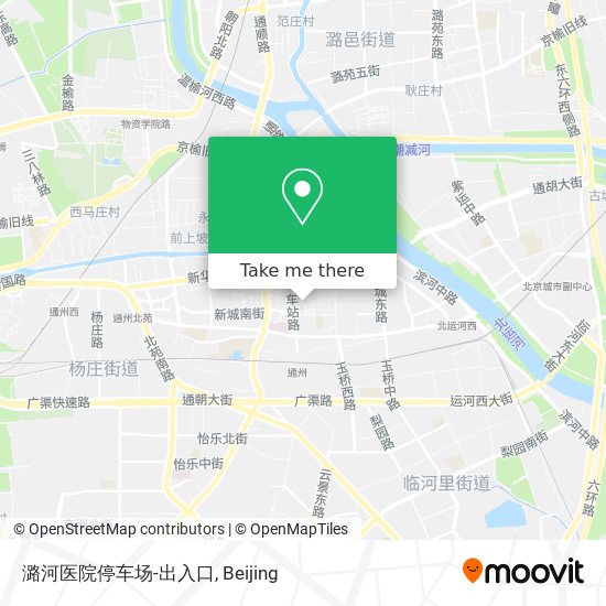 潞河医院停车场-出入口 map