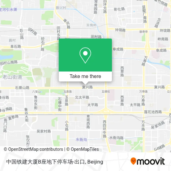 中国铁建大厦B座地下停车场-出口 map