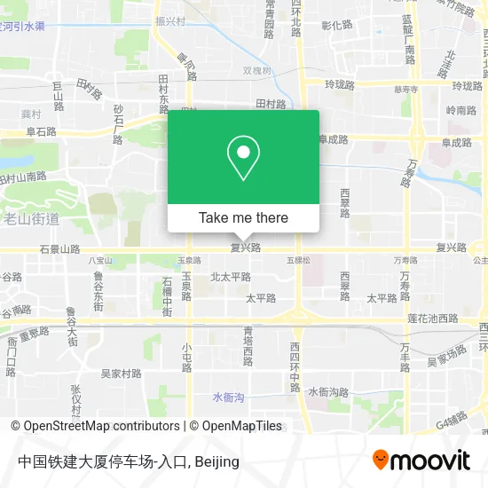 中国铁建大厦停车场-入口 map