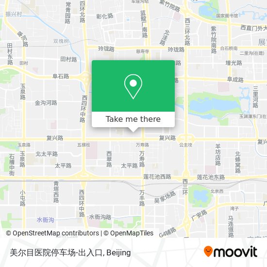 美尔目医院停车场-出入口 map