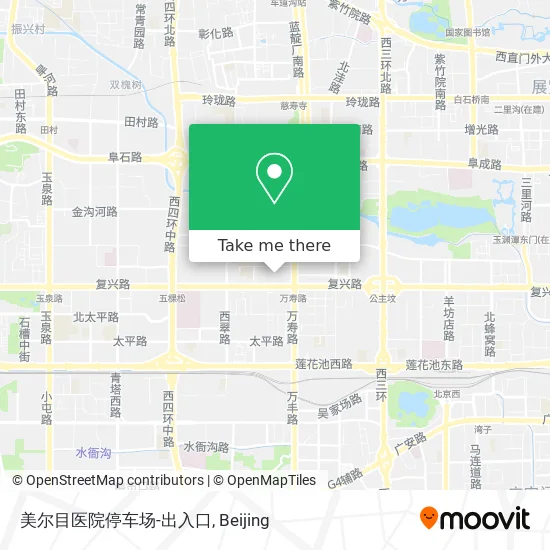 美尔目医院停车场-出入口 map