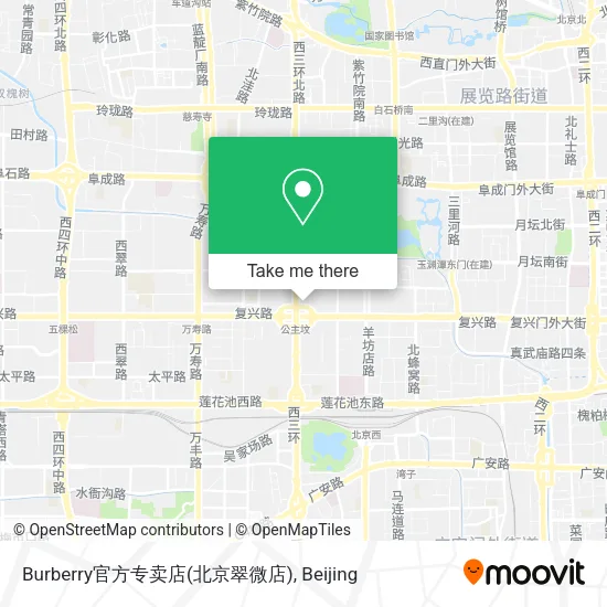 Burberry官方专卖店(北京翠微店) map