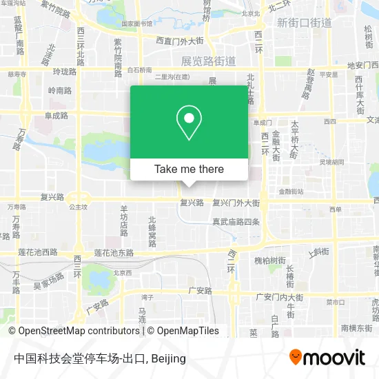 中国科技会堂停车场-出口 map