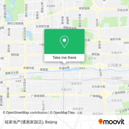 链家地产(通惠家园店) map