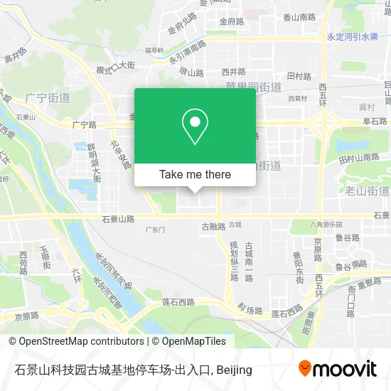 石景山科技园古城基地停车场-出入口 map