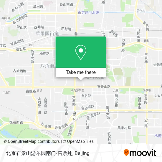 北京石景山游乐园南门-售票处 map