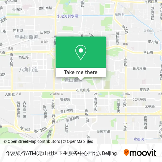 华夏银行ATM(老山社区卫生服务中心西北) map