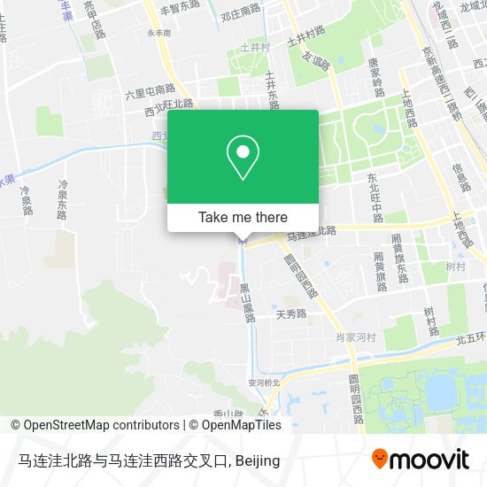 马连洼北路与马连洼西路交叉口 map