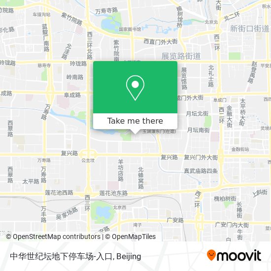 中华世纪坛地下停车场-入口 map