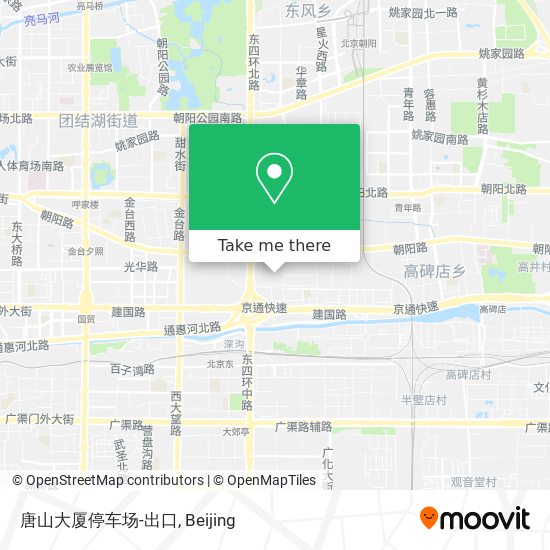 唐山大厦停车场-出口 map