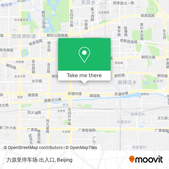 力源里停车场-出入口 map