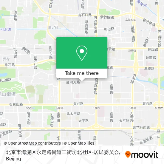 北京市海淀区永定路街道三街坊北社区-居民委员会 map