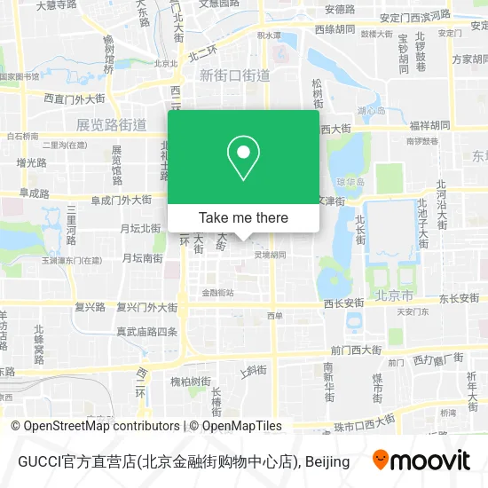 GUCCI官方直营店(北京金融街购物中心店) map