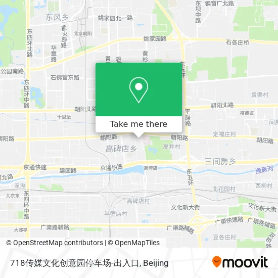 718传媒文化创意园停车场-出入口 map