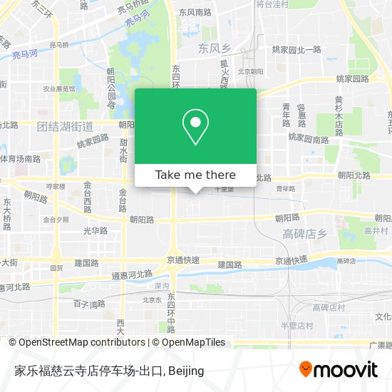 家乐福慈云寺店停车场-出口 map