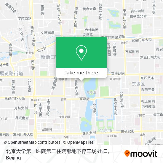 北京大学第一医院第二住院部地下停车场-出口 map