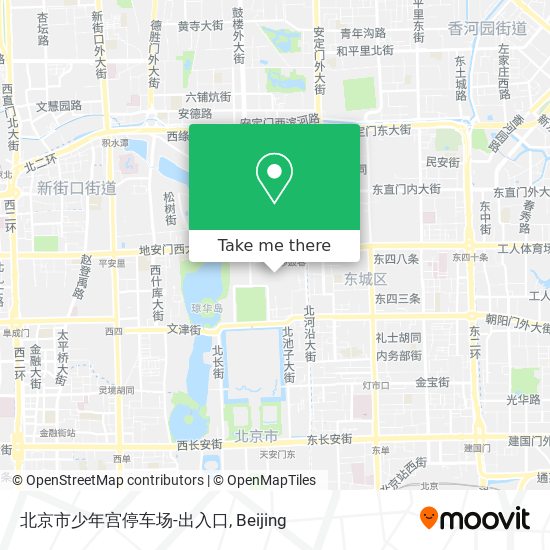 北京市少年宫停车场-出入口 map