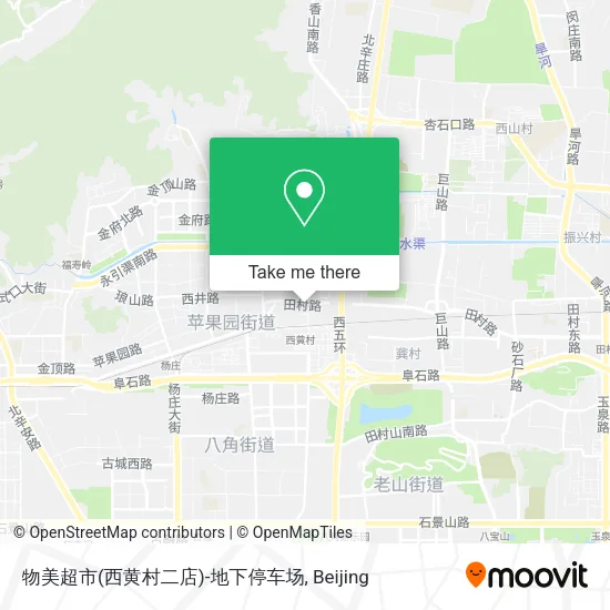 物美超市(西黄村二店)-地下停车场 map
