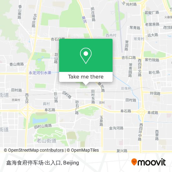 鑫海食府停车场-出入口 map
