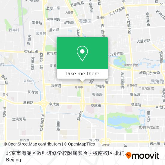 北京市海淀区教师进修学校附属实验学校南校区-北门 map