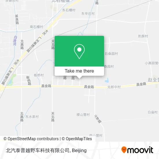 北汽泰普越野车科技有限公司 map