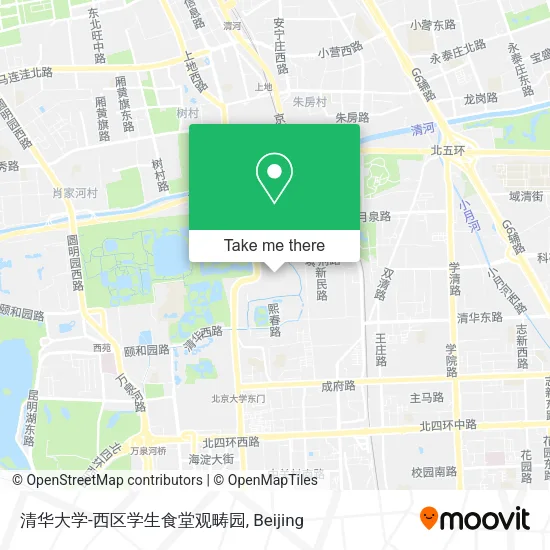 清华大学-西区学生食堂观畴园 map
