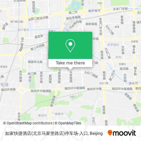 如家快捷酒店(北京马家堡路店)停车场-入口 map