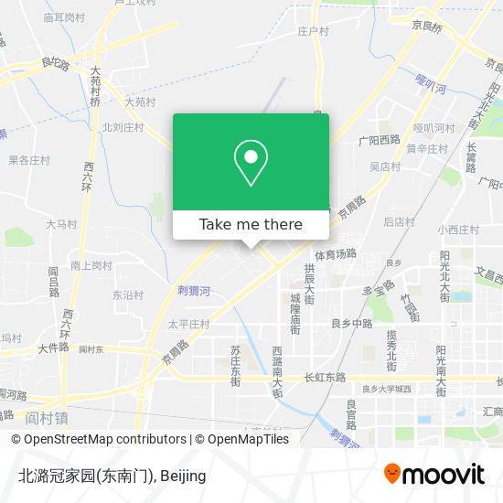 北潞冠家园(东南门) map