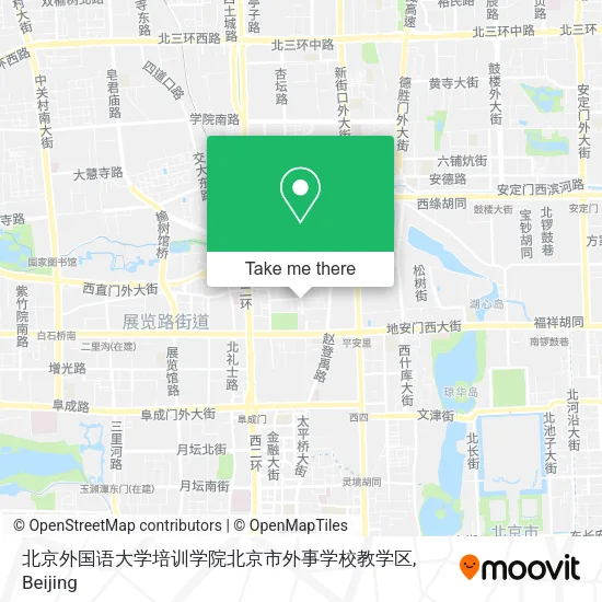 北京外国语大学培训学院北京市外事学校教学区 map