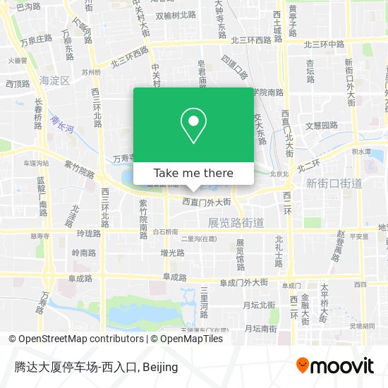 腾达大厦停车场-西入口 map