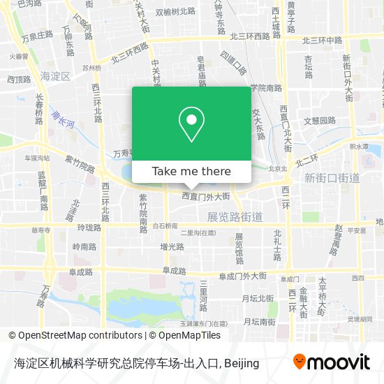 海淀区机械科学研究总院停车场-出入口 map