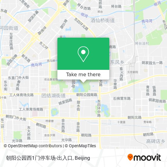 朝阳公园西1门停车场-出入口 map