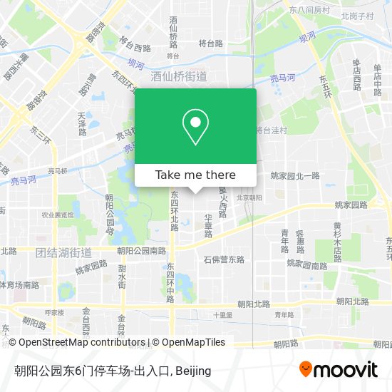 朝阳公园东6门停车场-出入口 map