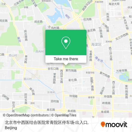 北京市中西医结合医院常青院区停车场-出入口 map