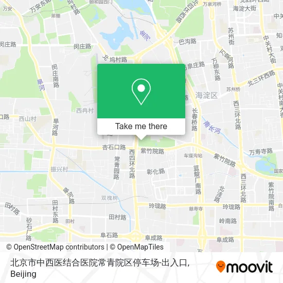 北京市中西医结合医院常青院区停车场-出入口 map