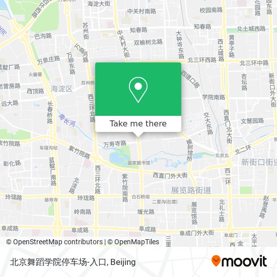 北京舞蹈学院停车场-入口 map