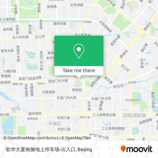 歌华大厦南侧地上停车场-出入口 map