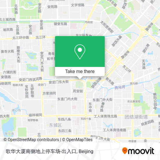 歌华大厦南侧地上停车场-出入口 map