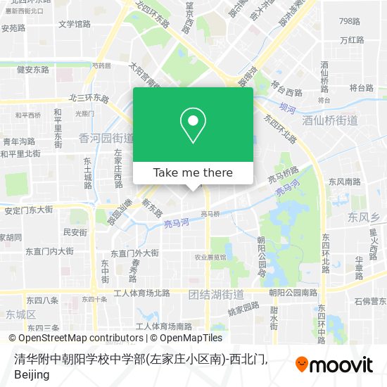 清华附中朝阳学校中学部(左家庄小区南)-西北门 map