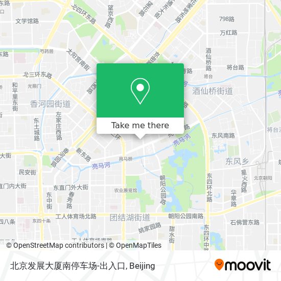 北京发展大厦南停车场-出入口 map