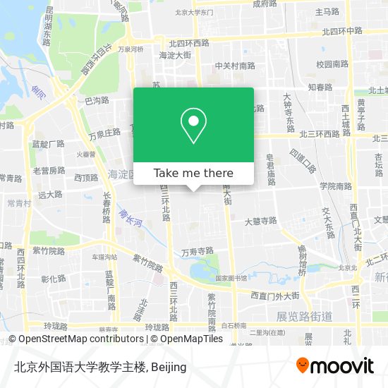 北京外国语大学教学主楼 map