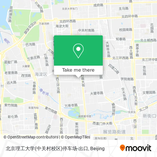 北京理工大学(中关村校区)停车场-出口 map
