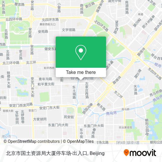 北京市国土资源局大厦停车场-出入口 map